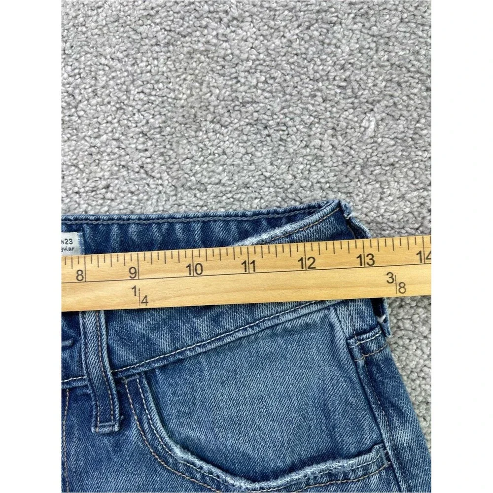Hollister Jeans Women's 23 Blue Baggy Wide Leg Low Rise Medium Wash Denim - Picture 7 of 11